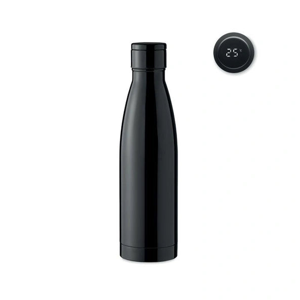 BELO LUX Smart LED Thermometer Insulated Bottle 500ml - Black