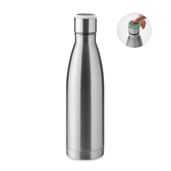 DEREO Smart Hydration Reminder Stainless Steel Bottle 500ml - Matt Silver